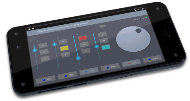 QmidiCtl on an Android (smart)phone